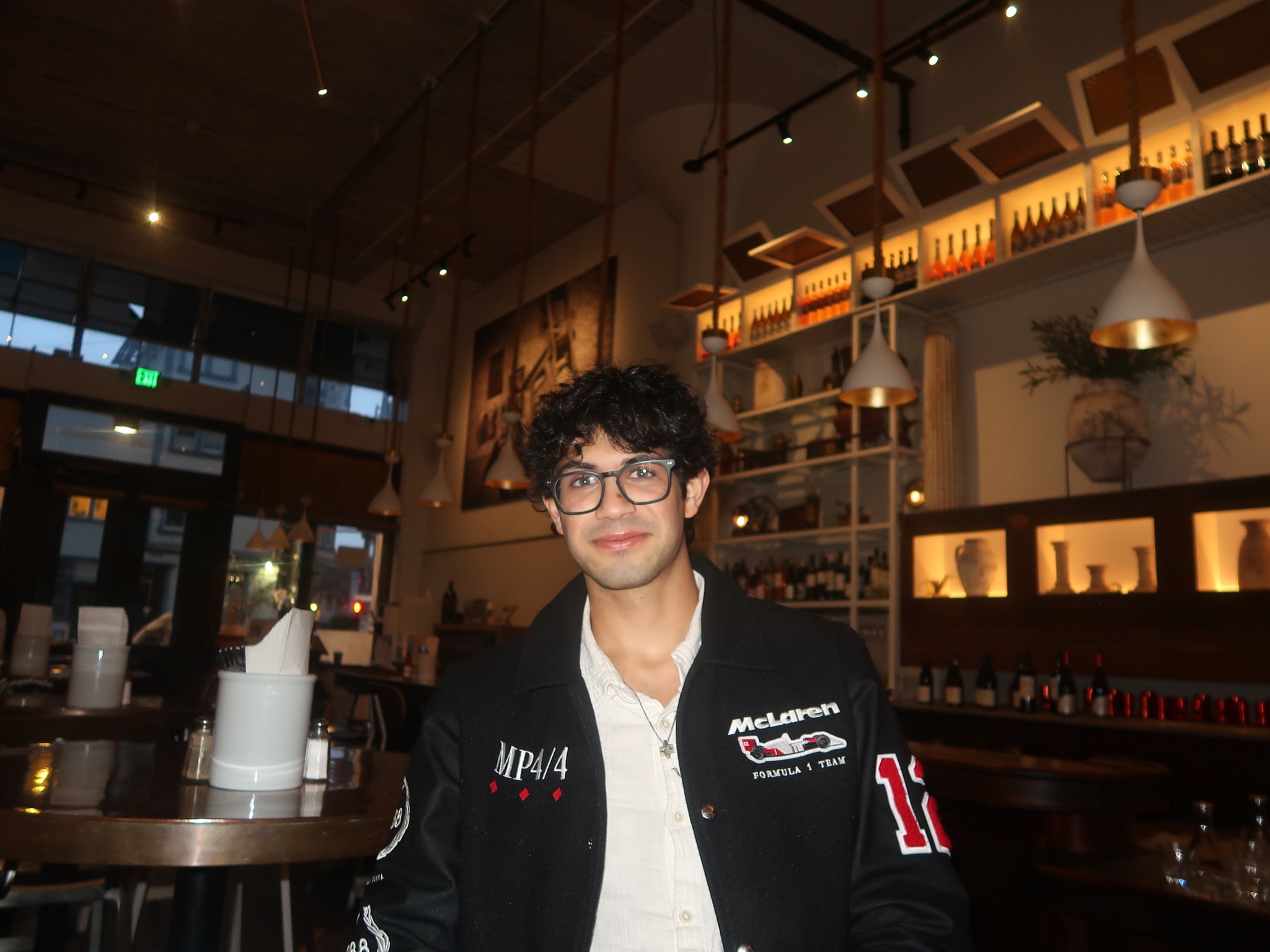 Aadvik Vashist seated in a restaurant